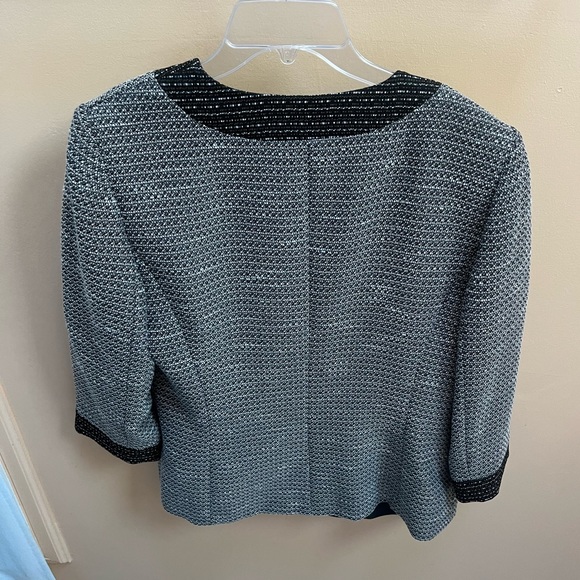 Preston & York black and white printed blazer jacket SIZE 8 - Picture 4 of 4